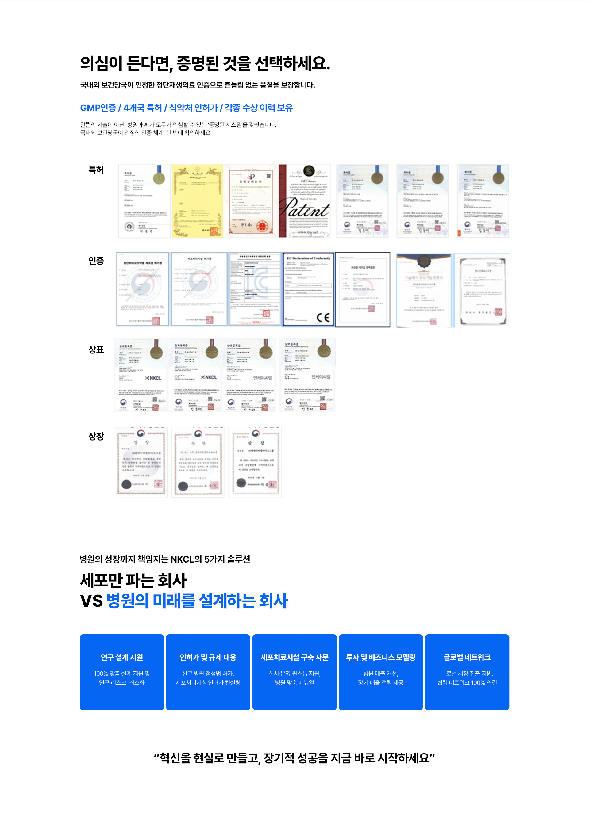첨단재생의료인증, NKCL, 첨단재생의료인허가, 세포처리시설구축, NKCL_증명서